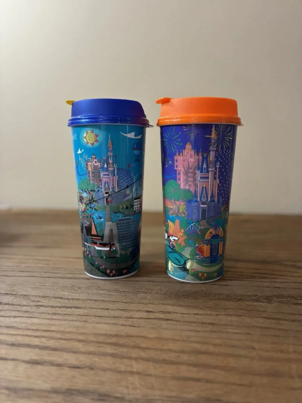 Walt Disney World Resort Reusable Refillable 16oz Mug; Lot of 6; Assorted